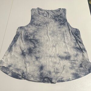 American Eagle Outfitters Blue Tie-Dye Tank Top